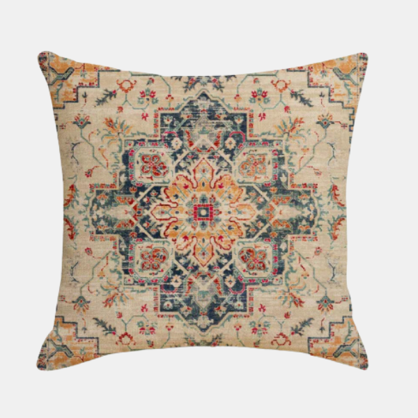 Oosters Kussenhoes Zacht Plush Vintage Patroon Comfort Accessoire-Cushion Cover-DeWoonVallei-DeWoonVallei