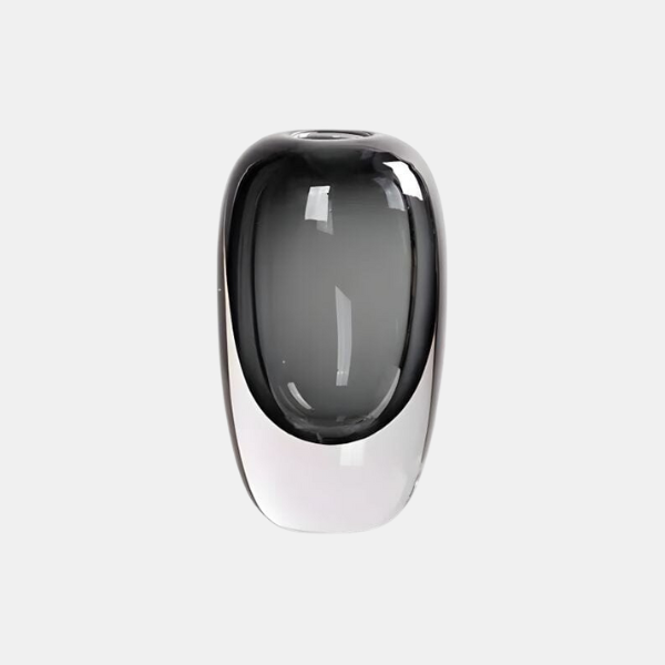 Opalescente Kristallen Glazen Vaas Modern Luxe Woondecoratie-Vase-DeWoonVallei-Zwart-Klein-DeWoonVallei
