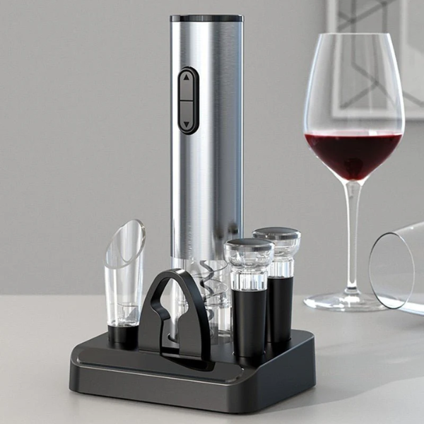 Oplaadbare Elektrische Wijnflesopener Set Handig Elegant Wijnplezier-Corkscrews-DeWoonVallei-DeWoonVallei