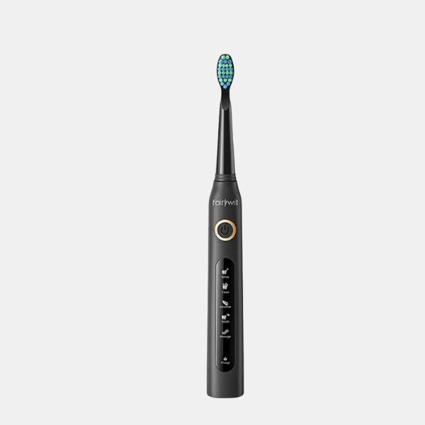 Oplaadbare Sonic Tandenborstel Golvende Borstels Technologie voor Diepe Reiniging en Frisse Adem-Oral Care-DeWoonVallei-Zwart-DeWoonVallei