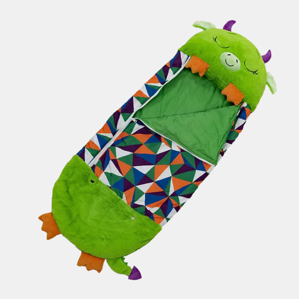 Opvouwbare Kinder Slaapzak Met Dierenvorm Zacht Comfort-Kids Bed-DeWoonVallei-Dinosaurus-135x50 cm-DeWoonVallei