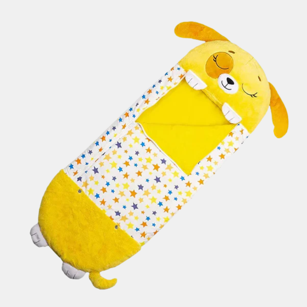 Opvouwbare Kinder Slaapzak Met Dierenvorm Zacht Comfort-Kids Bed-DeWoonVallei-Hond-135x50 cm-DeWoonVallei