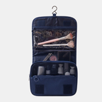 Opvouwbare Reistravel Cosmetica Tas met Haak Waterdicht en Ruim-Bathroom Accessories-DeWoonVallei-Blauw-DeWoonVallei