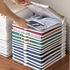 Opvouwbare kledingorganizer Stapelbare bakken voor nette en kreukvrije opslag-Closet Organizers-DeWoonVallei-DeWoonVallei