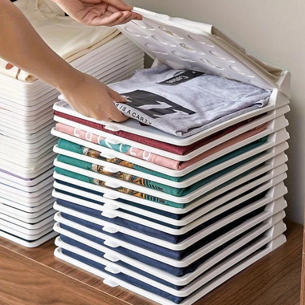 Opvouwbare kledingorganizer Stapelbare bakken voor nette en kreukvrije opslag-Closet Organizers-DeWoonVallei-DeWoonVallei