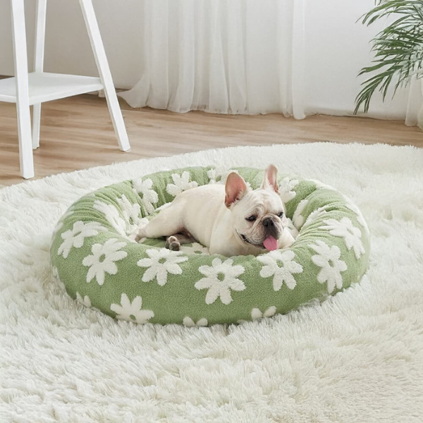 Orthopedisch Hondenbed Bloemenruit Design Ondersteunend Comfort-Pet Beds & Cushions-DeWoonVallei-DeWoonVallei