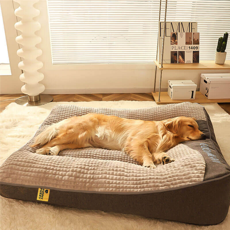 Orthopedisch Hondenbed met Nekkussen – Luxe Comfort & Afneembare Wasbare Hoes-Pet beds-DeWoonVallei-DeWoonVallei