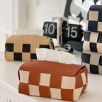 PU Leren Tissue Box Hoes Met Schakering Patroon Voor Stijlvolle Organisatie Thuis-tissue box cover-DeWoonVallei-DeWoonVallei