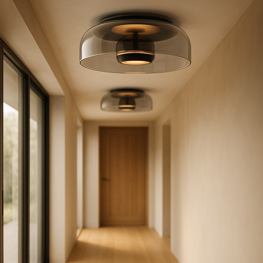 Plafondlamp met Getint Glas – Moderne Sfeerverlichting voor Hal en Gang-Ceiling Lamp-DeWoonVallei-DeWoonVallei