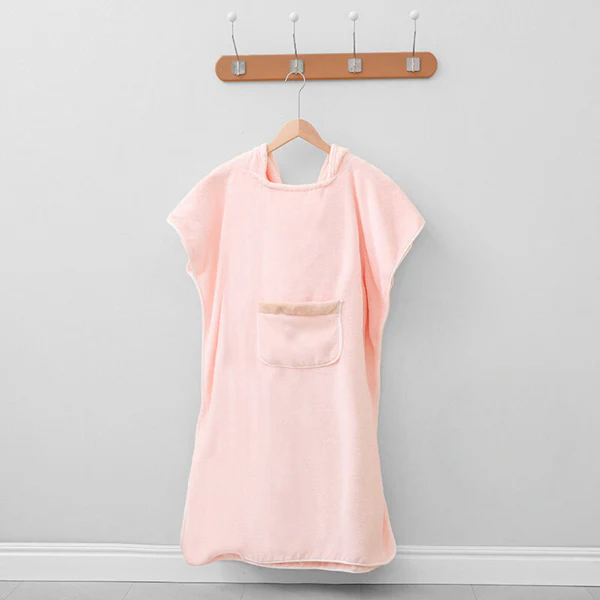 Pluche Comfortabele Badjas met Kap voor Ultiem Comfort en Warmte-bathrobe-DeWoonVallei-Roze-DeWoonVallei