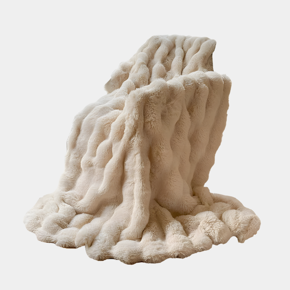 Pluche Reisdeken met Draagbare Warmte – Zachte Luxe voor Bank, Bed & Onderweg-Blanket-DeWoonVallei-Beige-70x100cm-DeWoonVallei