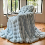 Pluche Reisdeken met Draagbare Warmte – Zachte Luxe voor Bank, Bed & Onderweg-Blanket-DeWoonVallei-Marineblauw-70x100cm-DeWoonVallei