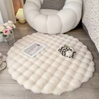 Pluche Rond Hoogpolig Vloerkleed – Zacht Scandinavisch Design in 5 Kleuren-Home & Garden-DeWoonVallei-DeWoonVallei