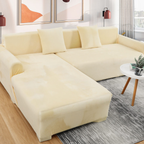 Pluche Velours Hoes voor Hoekbank Zacht Comfort & Elegante Bescherming-Slipcovers-DeWoonVallei-1-Zits 90-140 cm-Beige-DeWoonVallei