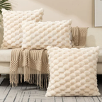 Pluche Wolk Kussenhoes Zachte Fluwelen Comfort en Elegante Stijl-Cushion Cover-DeWoonVallei-Crème-30x50cm-DeWoonVallei