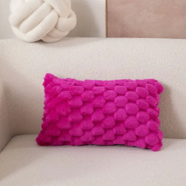 Pluche Wolk Kussenhoes Zachte Fluwelen Comfort en Elegante Stijl-Cushion Cover-DeWoonVallei-Dieproze-30x50cm-DeWoonVallei