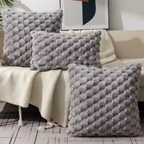 Pluche Wolk Kussenhoes Zachte Fluwelen Comfort en Elegante Stijl-Cushion Cover-DeWoonVallei-Grijs-30x50cm-DeWoonVallei