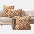 Pluche Wolk Kussenhoes Zachte Fluwelen Comfort en Elegante Stijl-Cushion Cover-DeWoonVallei-Kakikleur-30x50cm-DeWoonVallei