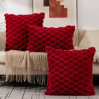Pluche Wolk Kussenhoes Zachte Fluwelen Comfort en Elegante Stijl-Cushion Cover-DeWoonVallei-Rood-30x50cm-DeWoonVallei