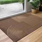 Polyester Rubber Deurmat met Antislip en Waterabsorberende Eigenschappen voor Binnen en Buiten-DeWoonVallei-Bruin-45cm x 75cm-A-DeWoonVallei
