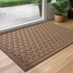 Polyester Rubber Deurmat met Antislip en Waterabsorberende Eigenschappen voor Binnen en Buiten-DeWoonVallei-Bruin-45cm x 75cm-B-DeWoonVallei