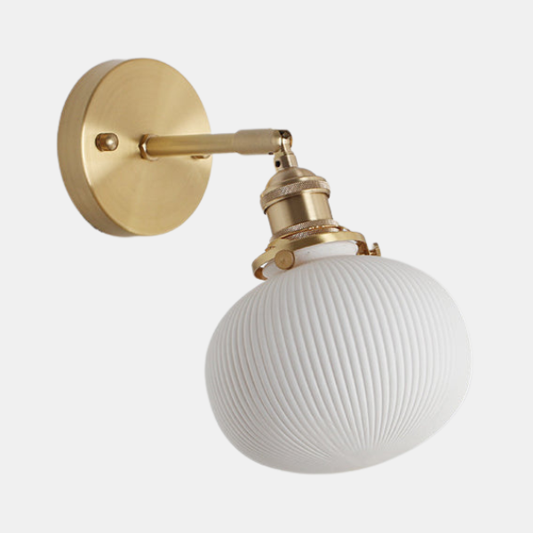 Porseleinen Wandlamp Modern Messing Zacht Gloeiend Licht-Wall Light-DeWoonVallei-13 cm-A-Messing-DeWoonVallei