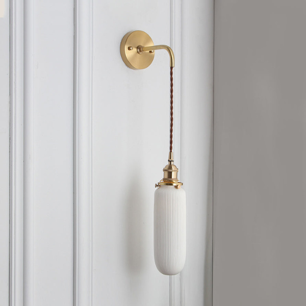 Porseleinen Wandlamp Modern Messing Zacht Gloeiend Licht-Wall Light-DeWoonVallei-22 cm-A-Messing-DeWoonVallei