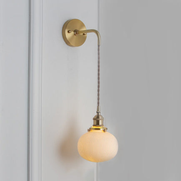 Porseleinen Wandlamp Modern Messing Zacht Gloeiend Licht-Wall Light-DeWoonVallei-DeWoonVallei
