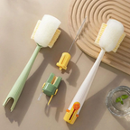 Praktische 5 in 1 Flessenreiniger met Multi Borstel Ontwerp voor Diepe Reiniging-Cleaning Materials-DeWoonVallei-Wit-DeWoonVallei