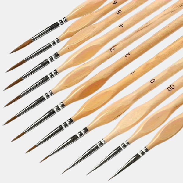 Precisie Detailkwast voor Fijn Schilderen en Creatief Werk-Art Materials-DeWoonVallei-11 Geel-DeWoonVallei