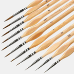 Precisie Detailkwast voor Fijn Schilderen en Creatief Werk-Art Materials-DeWoonVallei-11 Geel-DeWoonVallei