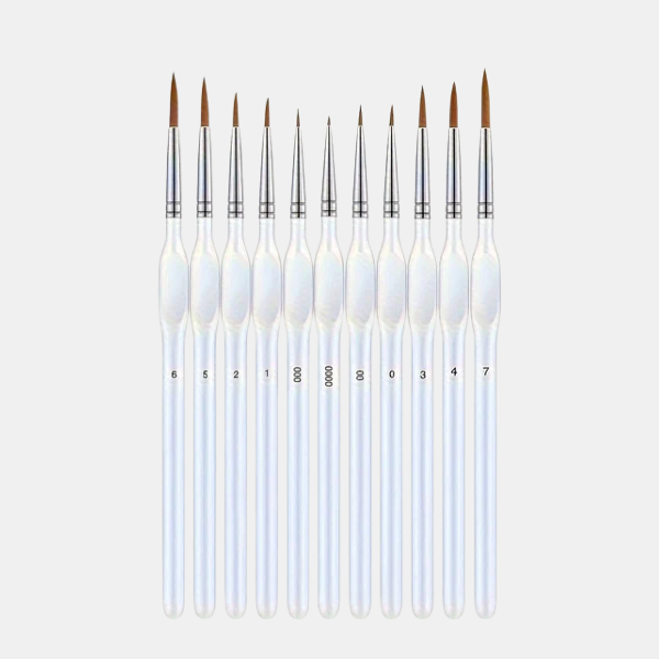 Precisie Detailkwast voor Fijn Schilderen en Creatief Werk-Art Materials-DeWoonVallei-11 Wit-DeWoonVallei