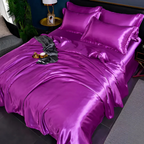 Premium Beddenset in Zijde-look met Zacht Aanvoelen voor Luxe Comfort-Bed Sheets-DeWoonVallei-Violet-150 x 200 cm-DeWoonVallei
