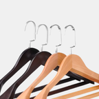 Premium Houten Kledinghangers Elegante Ontwerp voor Klerenkast Organisatie-Hangers in clothing-DeWoonVallei-DeWoonVallei