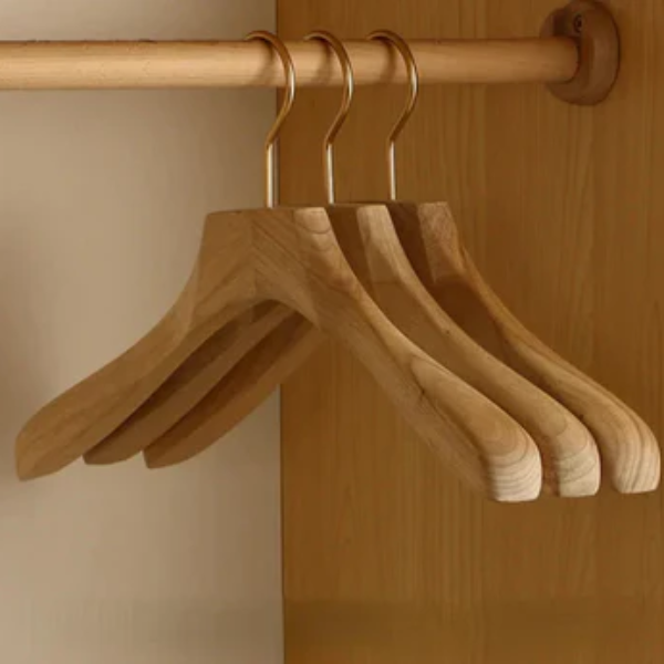 Premium Houten Kledinghangers met Brede Schouders voor Luxe Kledingorganisatie-storage & organizers-DeWoonVallei-L-39cm H-24cm (2 stuks)-DeWoonVallei