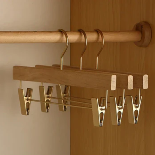 Premium Houten Kledinghangers met Brede Schouders voor Luxe Kledingorganisatie-storage & organizers-DeWoonVallei-Langere broekenrek (2 stuks)-DeWoonVallei