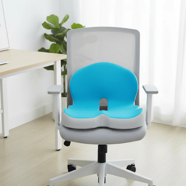Premium Memory Foam Zitkussen voor Houding en Comfort-Cushion-DeWoonVallei-IJszijde/Blauw-DeWoonVallei
