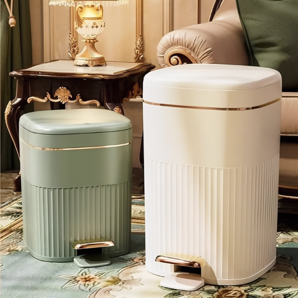 Premium Prullenbak met Pedaal Handsfree Modern Design voor Stijlvol Afvalbeheer-Home & Garden-DeWoonVallei-DeWoonVallei