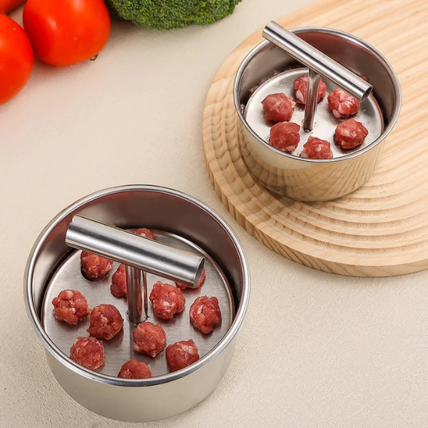 RVS Gehaktballenvormer voor Uniforme Maten Ergonomisch Keukengereedschap voor Makkelijk Koken-Kitchen Tools-DeWoonVallei-DeWoonVallei