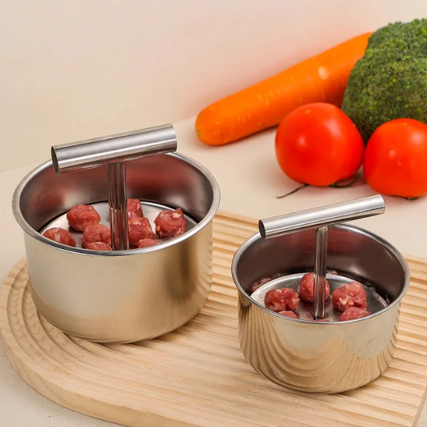 RVS Gehaktballenvormer voor Uniforme Maten Ergonomisch Keukengereedschap voor Makkelijk Koken-Kitchen Tools-DeWoonVallei-DeWoonVallei