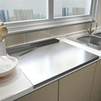 RVS Snijplank Antislip Oppervlak voor Schoon en Veilig Voedselbereiding-Utensils & Gadgets-DeWoonVallei-DeWoonVallei