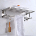 RVS Wandhanddoekrek Ruimtebesparende Moderne Badkamer Organizer-Bathroom-DeWoonVallei-DeWoonVallei