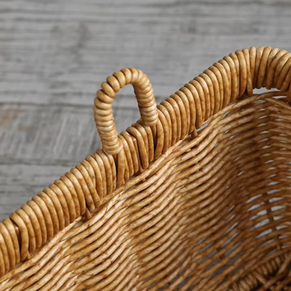 Rattan Opbergmand Organizer Handgevlochten Look Ruimtebesparende Woonoplossing-Storage Organization-DeWoonVallei-DeWoonVallei