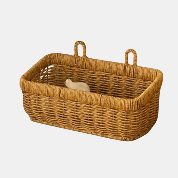 Rattan Opbergmand Organizer Handgevlochten Look Ruimtebesparende Woonoplossing-Storage Organization-DeWoonVallei-DeWoonVallei