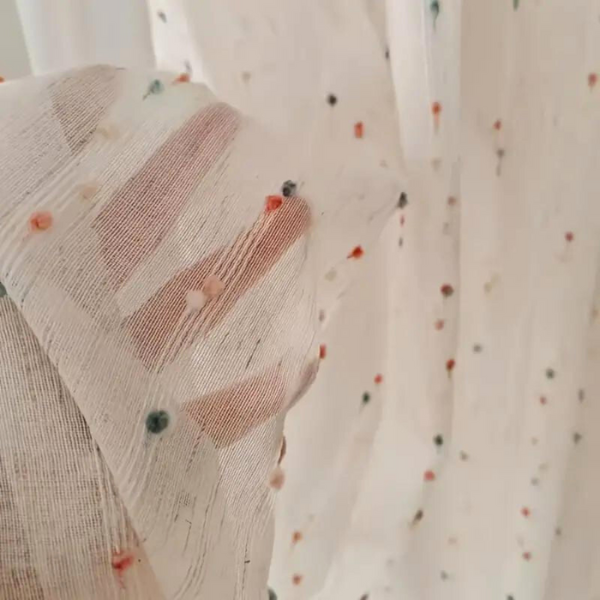 Regenboog Tule Gordijn Semi-Transparant Haak & Lus Ontwerp voor Heldere en Luchtige Ruimtes-Curtains-DeWoonVallei-DeWoonVallei