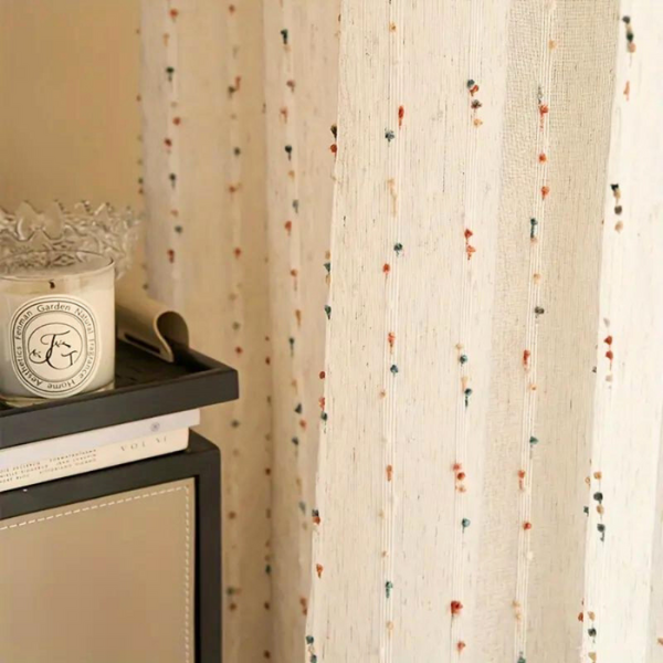 Regenboog Tule Gordijn Semi-Transparant Haak & Lus Ontwerp voor Heldere en Luchtige Ruimtes-Curtains-DeWoonVallei-DeWoonVallei