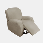 Rekbare Jacquard Relaxfauteuilhoes Moderne Pasvorm Beschermend Comfort-Slipcovers-DeWoonVallei-1-zits-Khaki-DeWoonVallei