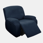 Rekbare Jacquard Relaxfauteuilhoes Moderne Pasvorm Beschermend Comfort-Slipcovers-DeWoonVallei-1-zits-Marineblauw-DeWoonVallei