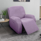 Rekbare Jacquard Relaxfauteuilhoes Moderne Pasvorm Beschermend Comfort-Slipcovers-DeWoonVallei-1-zits-Paars-DeWoonVallei