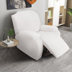Rekbare Jacquard Relaxfauteuilhoes Moderne Pasvorm Beschermend Comfort-Slipcovers-DeWoonVallei-1-zits-Wit-DeWoonVallei
